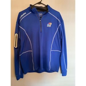 Kansas Jayhawks Columbia. Size large quarter zip men’s pull on. embroidered